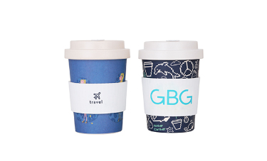 Reusable Bamboo Coffee Cup with Screw Lid